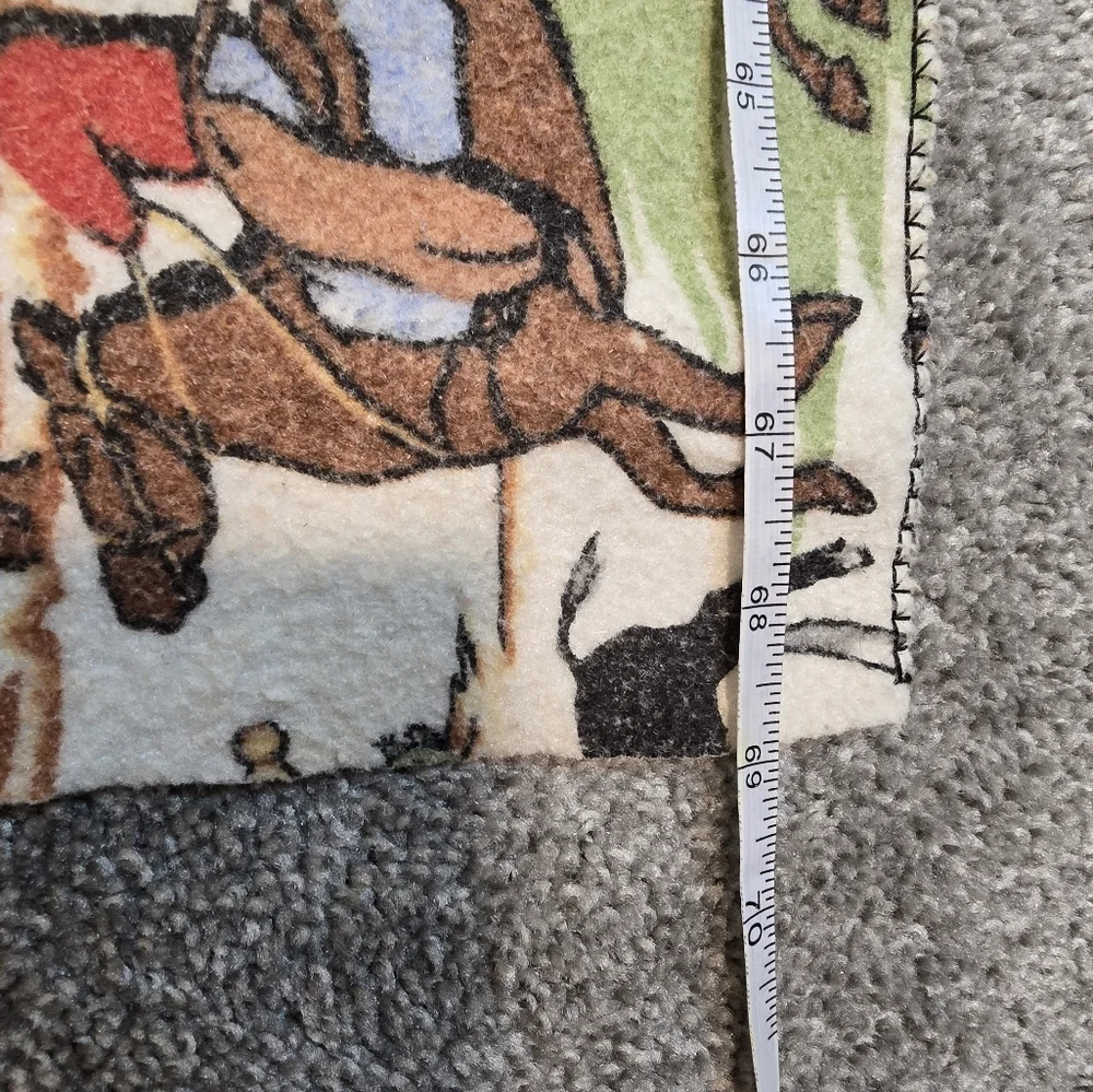 Vintage Cowboy US Marshall Western Throw Unique Rodeo Cowgirl